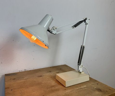 Vintage White Italian Architect Table Lamp, 1970s-CGF-2043858