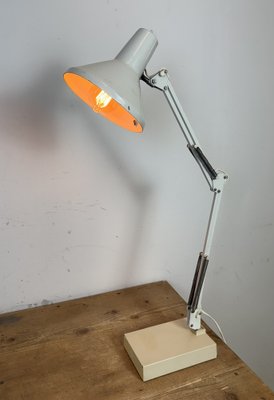 Vintage White Italian Architect Table Lamp, 1970s-CGF-2043858