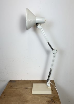 Vintage White Italian Architect Table Lamp, 1970s-CGF-2043858