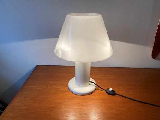 Vintage White Lacquered Metal Lamp from Guzzini, 1970s-ZYJ-971866