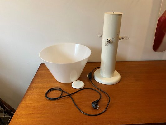 Vintage White Lacquered Metal Lamp from Guzzini, 1970s-ZYJ-971866