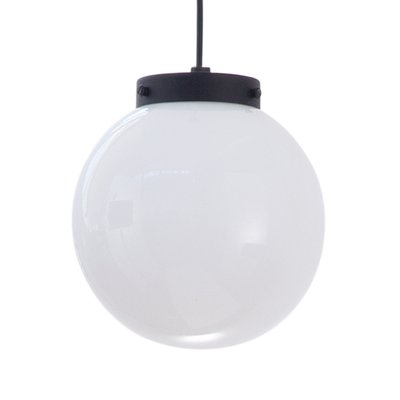 Vintage White Milk Glass Suspension Light, Italy-MPO-1361772