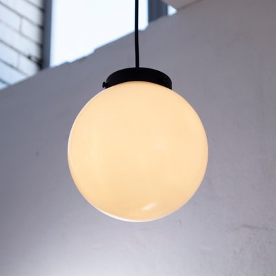 Vintage White Milk Glass Suspension Light, Italy-MPO-1361772