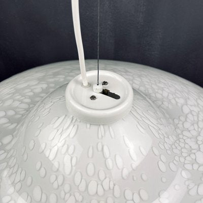 Vintage White Murano Glass Pendant Lamp, 1970s-WQC-872422