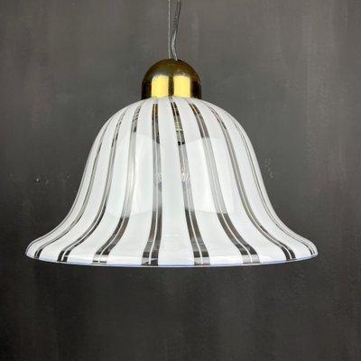 Vintage White Murano Pendant Lamp, Italy, 1970s-WQC-982374