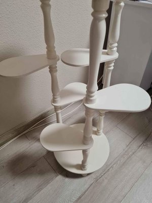 Vintage White Plant Stands, Hungary, 1960s-OXJ-1763659