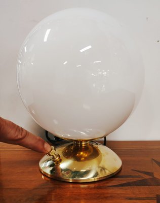 Vintage White Sphere Table Lamp-QLH-868724