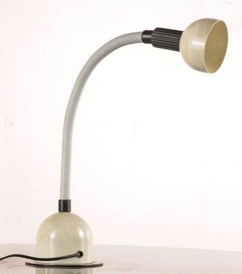 Vintage White Table Lamp with Articulated Stem, Italy, 1980s-RAQ-669927