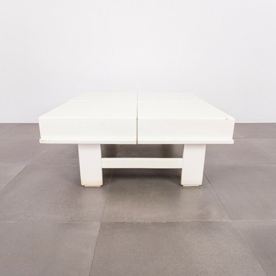 Vintage White Wood Coffee Table, 1970s-ZLY-880974