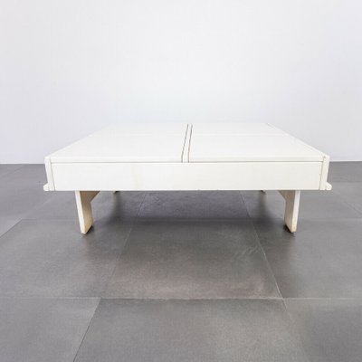 Vintage White Wood Coffee Table, 1970s-ZLY-880974