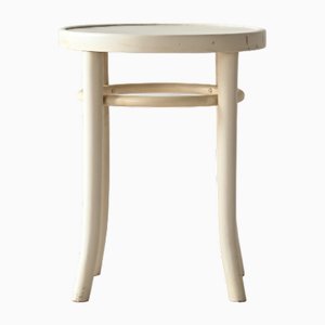 Vintage White Wooden Stool, 1960s-QWP-2042061