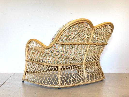 Vintage Wicker and Bamboo Sofa from Gervasoni 1980s-NPC-1317592