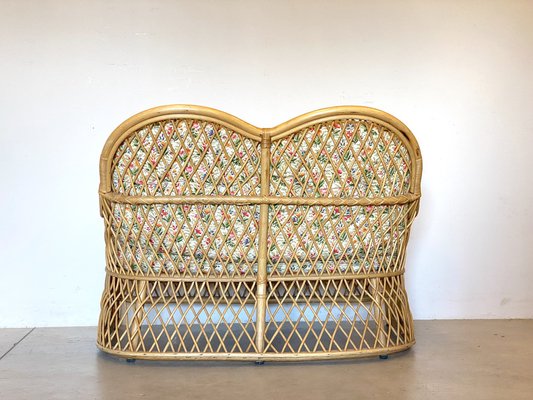 Vintage Wicker and Bamboo Sofa from Gervasoni 1980s-NPC-1317592