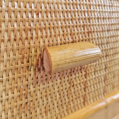 Vintage Wicker, Bamboo, Rattan Chest of Drawers in the style of Tito Agnoli, 1970s-PRS-1700392