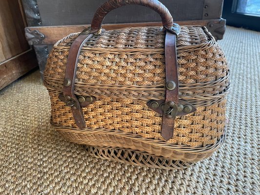 Vintage Wicker Basket-QJM-1793612