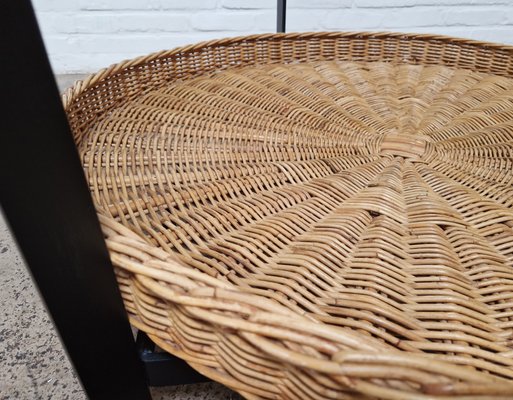 Vintage Wicker Basket Coffee Table, 1970s-ZTS-2017404