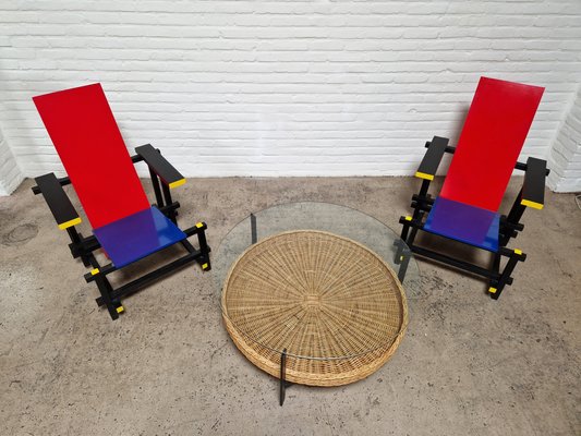 Vintage Wicker Basket Coffee Table, 1970s-ZTS-2017404