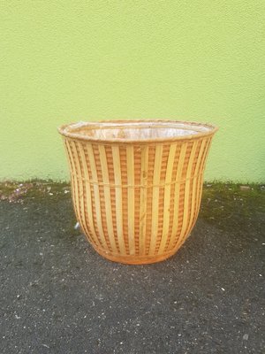 Vintage Wicker Cache Pot, 1970s-AIU-733712