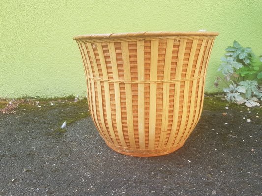 Vintage Wicker Cache Pot, 1970s-AIU-733712