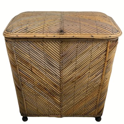 Vintage Wicker Chest in Bamboo, 1930s-BHG-1453018