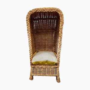 Vintage Wicker Children's Trone Chair-TCS-1765616