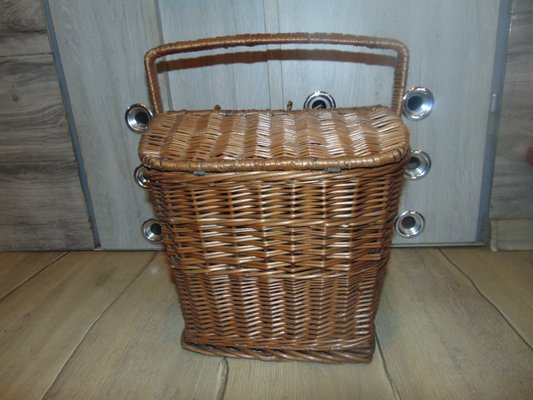 Vintage Wicker Picnic Basket-CAQ-1160798