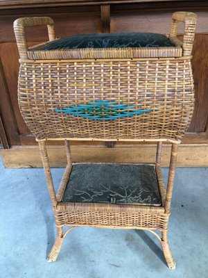 Vintage Wicker Sewing Box-QJM-748821