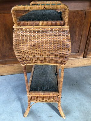 Vintage Wicker Sewing Box-QJM-748821