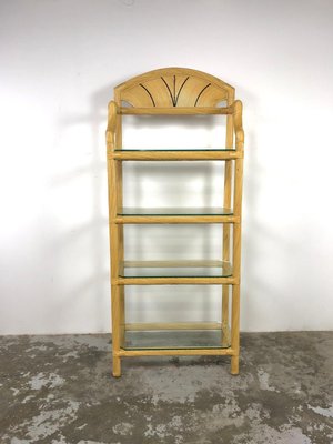 Vintage Wicker Shelving Unit-TCS-1300218