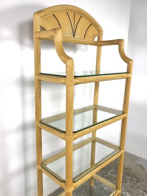 Vintage Wicker Shelving Unit-TCS-1300218