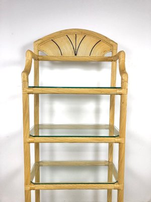 Vintage Wicker Shelving Unit-TCS-1300218