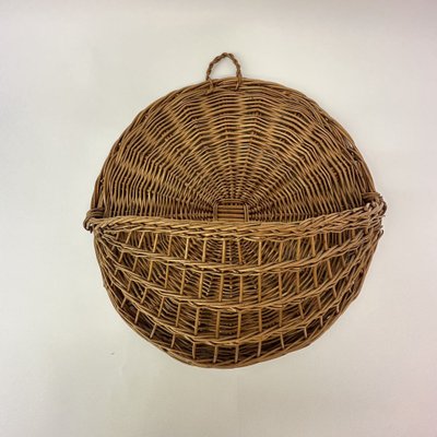 Vintage Wicker Wall Basket, 1970s-BGP-1721188