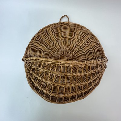 Vintage Wicker Wall Basket, 1970s-BGP-1721188