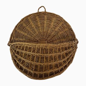 Vintage Wicker Wall Basket, 1970s-BGP-1721188