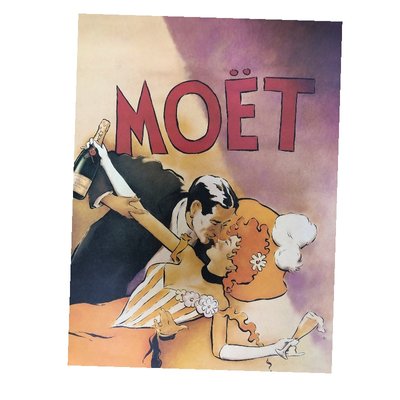 Vintage Wine Advertising Moët & Chandon Poster by Vince McIndoe, 1990s-TCS-2043302