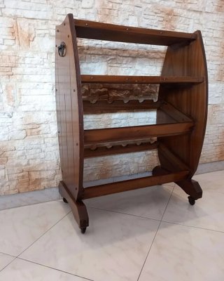 Vintage Wine Cabinet with Wheels-WMZ-1789661