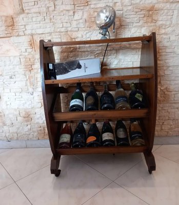 Vintage Wine Cabinet with Wheels-WMZ-1789661