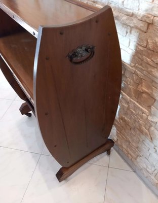 Vintage Wine Cabinet with Wheels-WMZ-1789661