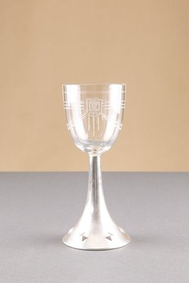 Vintage Wine Goblet on Metallic Base-YGX-692514