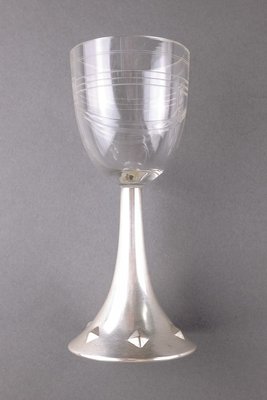 Vintage Wine Goblet on Metallic Base-YGX-692514