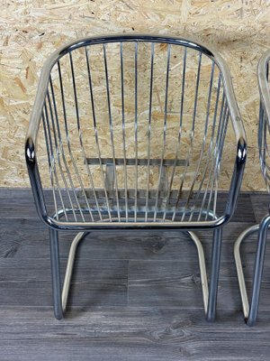 Vintage Wire Chair in Metal and Chrome-Plated Design, 1960s, Set of 2-EJL-1723268