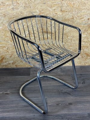 Vintage Wire Chair in Metal and Chrome-Plated Design, 1960s, Set of 2-EJL-1723268