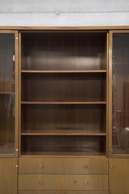 Vintage Wood and Glass Bookcase by Pierre Balmain-RCE-1320451