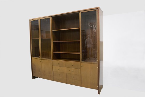 Vintage Wood and Glass Bookcase by Pierre Balmain-RCE-1320451