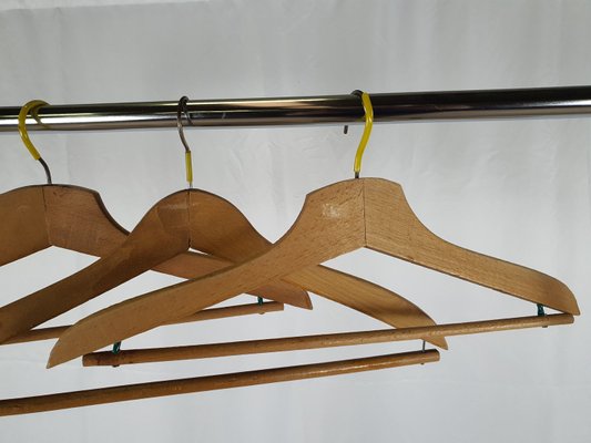 Vintage Wood and Iron Hangers, 1950, Set of 3-ZUW-2028314