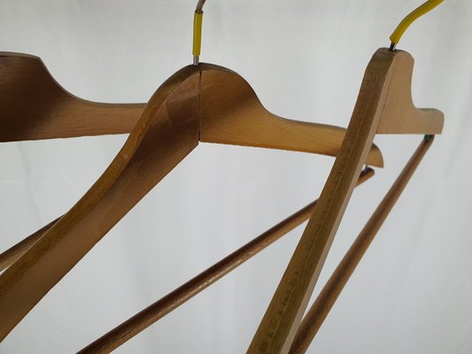 Vintage Wood and Iron Hangers, 1950, Set of 3-ZUW-2028314