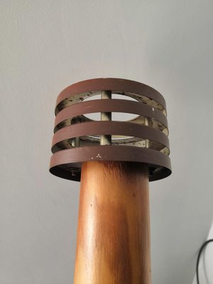 Vintage Wood and Metal Cascade Ceiling Lamp, 1970s-JJT-626273