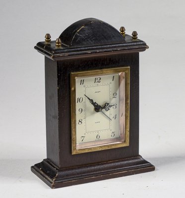 Vintage Wood and Metal Clock from Jeger, West Germany-RAQ-954273