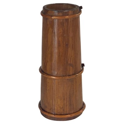 Vintage Wood and Rattan Umbrella Stand, 1950s-UR-1759664