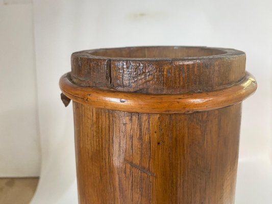 Vintage Wood and Rattan Umbrella Stand, 1950s-UR-1759664